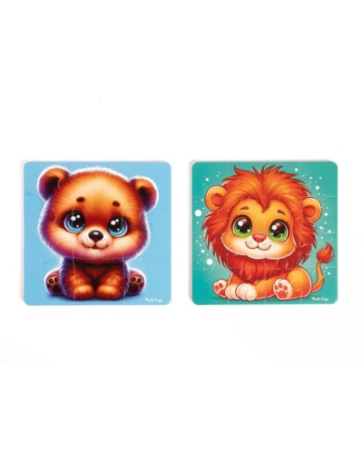 Пазли м'які «Левеня та ведмежа» на 25 елементів, ТМ Vladi Toys