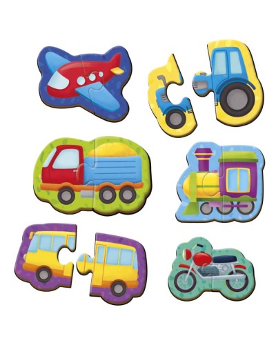 Пазли магнітні «Транспорт» на 12 елементів, ТМ Vladi Toys