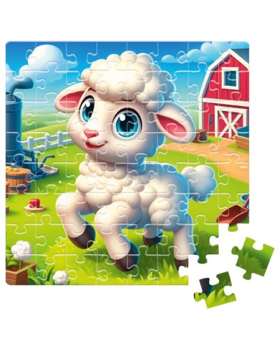 Пазли «De.tail. Спритна овечка» на 64 елементи, у коробці 7х3,5х10 см, ТМ Vladi Toys