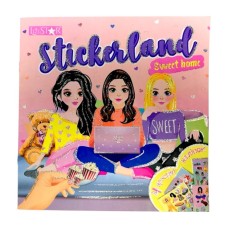 Книга з наліпками «Stickerland» на 18 аркушів з м`якою обкладинкою 23х23 см, в асортименті, ТМ Апельсин
