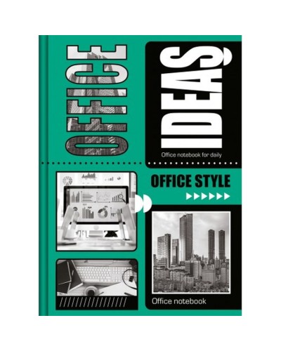 Блокнот «OFFICE» А5 на 72 аркуші у клітинку з твердою ламінованою обкладинкою, в асортименті, ТМ Рюкзачок