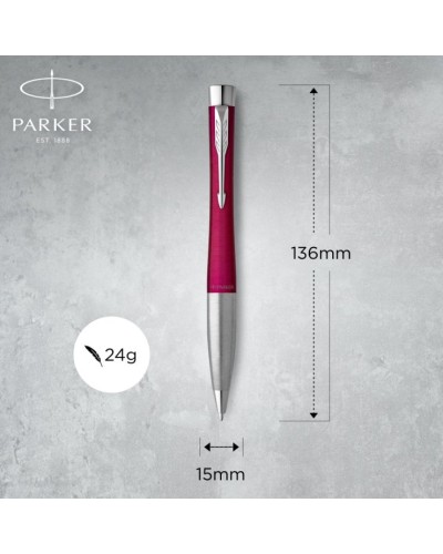 Ручка «Urban Vibrant Magenta» кулькова хромована, ТМ Parker
