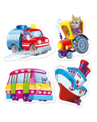 Бебі пазли «Допоміжні машини» на 16 елементів, ТМ Vlady Toys