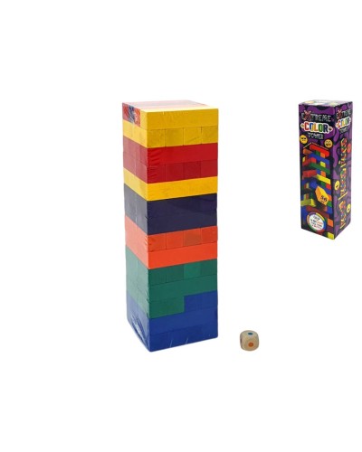 Гра настільна «EXTREME COLOR TOWER» розвиваюча на 56 кольорових брусочків, ТМ Данко Тойс