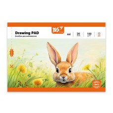 Альбом для малювання «Orange Line Pets» А4 на 20 аркушів на скобі 100 г/м2 з перфорацією, в асортименті, ТМ YES