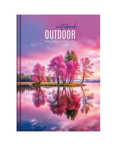 Канцелярська книга «NATURE» А4 на 192 аркуші у клітинку з твердою палітуркою та ламінованою обкладинкою, в асортименті, ТМ Рюкзачок