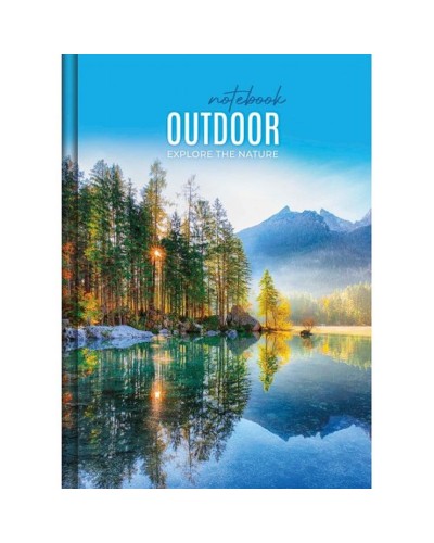Канцелярська книга «NATURE» А4 на 192 аркуші у клітинку з твердою палітуркою та ламінованою обкладинкою, в асортименті, ТМ Рюкзачок