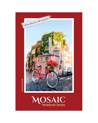 Канцелярська книга «MOSAIC» А4 на 80 аркушів у клітинку з твердою палітуркою та ламінованою обкладинкою, в асортименті, ТМ Рюкзачок