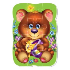 Пазли магнітні «Малюк зможе. Ведмедик» на 12 елементів, ТМ Vladi Toys