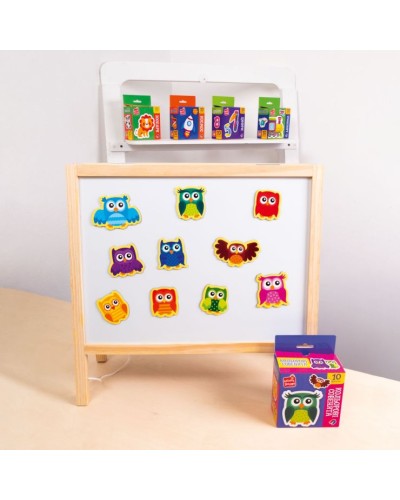 Набір магнітів «Кольорові совенята» з 10 елементів, ТМ Vladi Toys