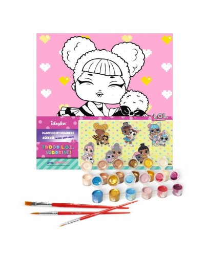 Картина за номерами «L.O.L. Surprise! TroopSurprise Queen Bee With Queen Pup» 40х40 см, ТМ Ідейка