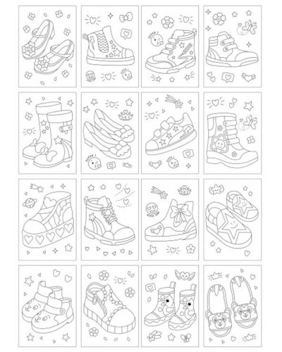Розмальовка «Shoes» А5 на 8 аркушів на скобі, ТМ Мандарин