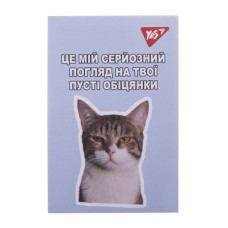 Блокнот «Щоденний настрій» А7 на 48 аркушів у клітинку з ламінованою обкладинкою, ТМ YES