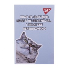Блокнот «Щоденний настрій» А7 на 48 аркушів у клітинку з ламінованою обкладинкою, ТМ YES