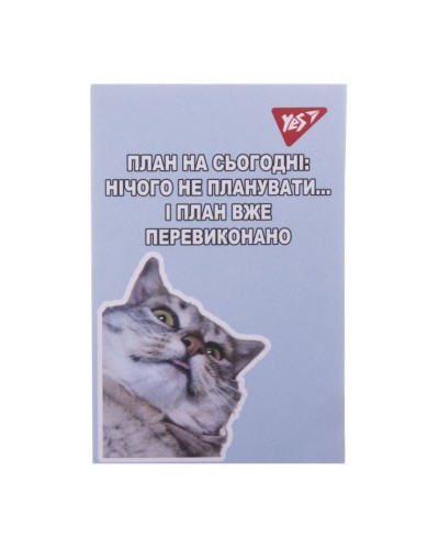 Блокнот «Щоденний настрій» А7 на 48 аркушів у клітинку з ламінованою обкладинкою, ТМ YES