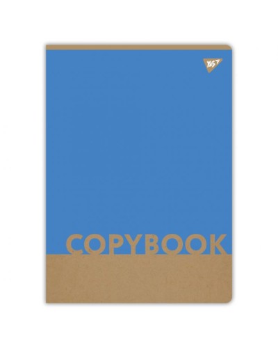 Канцелярська книга А4 «Colours» на 48 аркушів у клітинку з обкладинкою з крафт-картону, в асортименті, ТМ Yes