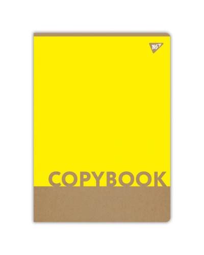 Канцелярська книга А4 «Colours» на 48 аркушів у клітинку з обкладинкою з крафт-картону, в асортименті, ТМ Yes