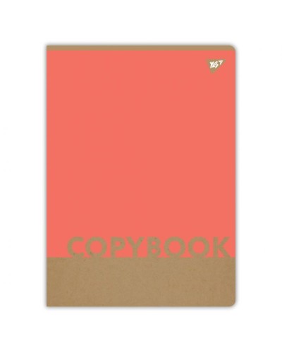 Канцелярська книга А4 «Colours» на 48 аркушів у клітинку з обкладинкою з крафт-картону, в асортименті, ТМ Yes