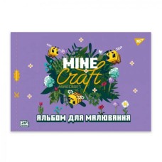 Альбом для малювання «Minecraft» А4 на 28 аркушів на скобі з перфорацією, в асортименті, ТМ Yes