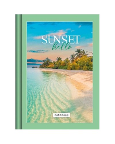 Блокнот «Sunset» А6 на 176 аркушів у клітинку з твердою ламінованою обкладинкою, в асортименті, ТМ Рюкзачок