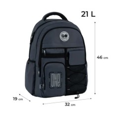 Рюкзак 46х32х19 см темно-сірий, 184L-4, GoPack Education Teens