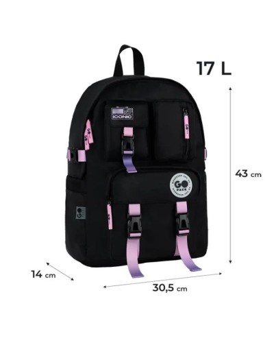 Рюкзак 43х30,5х14 см чорний градієнтований, 2500L-2, GoPack Education Teens