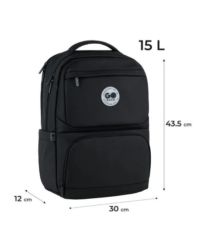 Рюкзак 43,5х30х12 см чорний, 150L, GoPack Teens