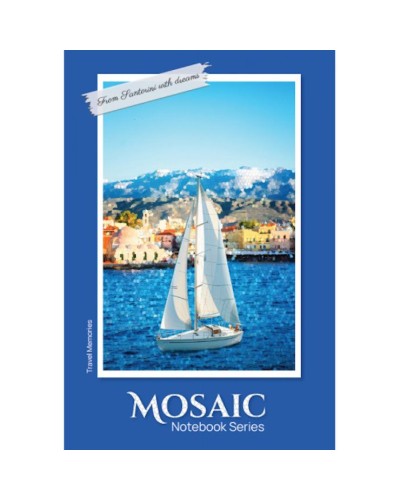 Канцелярська книга «MOSAIC» А4 на 176 аркушів у клітинку з ламіновваною обкладинкою ТМ Рюкзачок, в асортименті