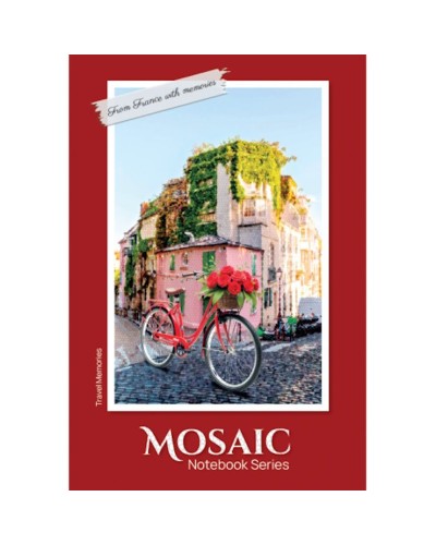 Канцелярська книга «MOSAIC» А4 на 176 аркушів у клітинку з ламіновваною обкладинкою ТМ Рюкзачок, в асортименті
