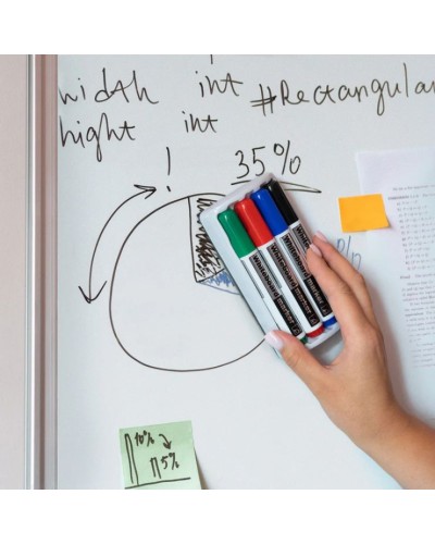 Набір для дошки «Whiteboard»: 4 маркери та магнітний тримач-губка, ТМ Axent