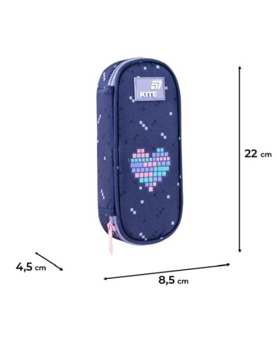 Пенал «Type Love» 22х4,5х8,5 см 599, ТМ Kite