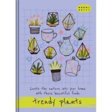 Блокнот «TRENDY PLANTS» А5 на 72 аркуші у клітинку з ламінованою обкладинкою, в асортименті, ТМ Рюкзачок