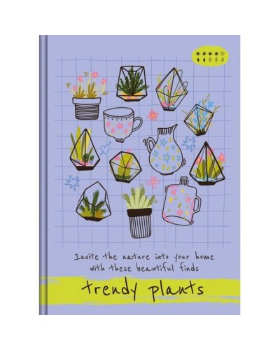 Блокнот «TRENDY PLANTS» А5 на 72 аркуші у клітинку з ламінованою обкладинкою, в асортименті, ТМ Рюкзачок