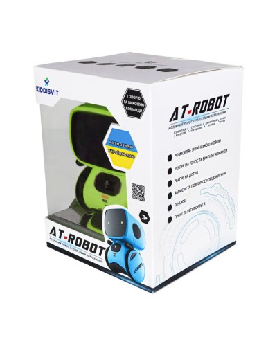 Інтерактивний робот «AT-ROBOT» 13 з голосовим управлінням та українською озвучкою, танцює, на батарейках, у коробці 14х16х20 см