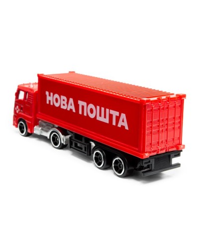 Вантажівка «Нова Пошта» 12 см 1:64, у коробці 13х6х4 см