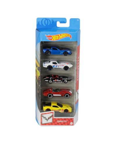 Подарунковий набір з 5 автомобілів у коробці 29х11х4 см, Hot Wheels, в асортименті