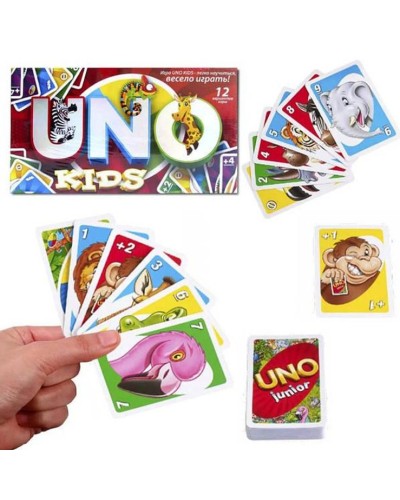 Гра настільна «UNO Kids» мала, у коробці 27х15х3,5 см, ТМ Данко Тойс