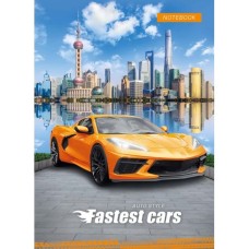Блокнот «CARS» А6 на 48 аркушів у клітинку з твердою ламінованою обкладинкою, в асортименті, ТМ Рюкзачок