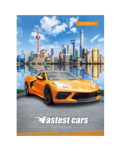 Блокнот «CARS» А6 на 48 аркушів у клітинку з твердою ламінованою обкладинкою, в асортименті, ТМ Рюкзачок
