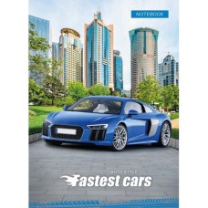Блокнот «CARS» А6 на 176 аркушів у клітинку з ламінованою обкладинкою, в асортименті, ТМ Рюкзачок