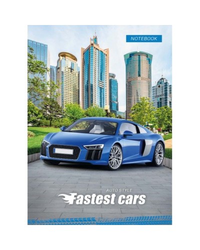 Блокнот «CARS» А6 на 176 аркушів у клітинку з ламінованою обкладинкою, в асортименті, ТМ Рюкзачок