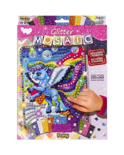 Креативна творчість «Блискуча мозаїка. Glitter Mosaic», в асортименті, ТМ Данко Тойс