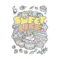 Водна розмальовка «Yummy cupcakes» А4 на 12 аркушів з м`якою обкладинкою, ТМ YES