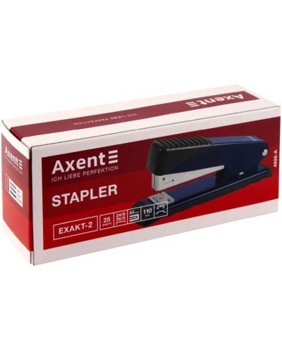 Степлер «Exakt-2» металевий до 25 аркушів під скоба № 24/6, чорний, ТМ Axent