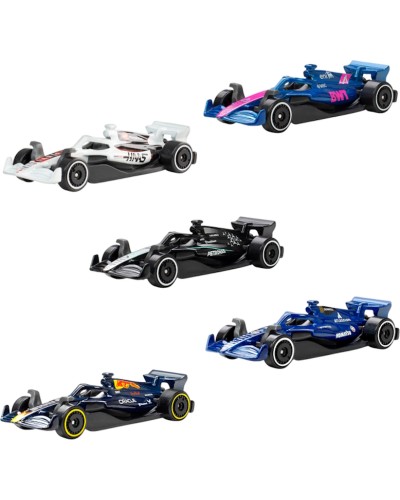 Набір з 5-и базових машинок «Формула 1», у коробці 29х11х4,2 см, Hot Wheels