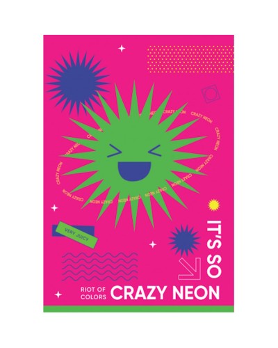 Блокнот «CREAZY NEON» А6 на 32 аркуші у клітинку на скобі з м'якою обкладинкою, в асортименті, ТМ Рюкзачок