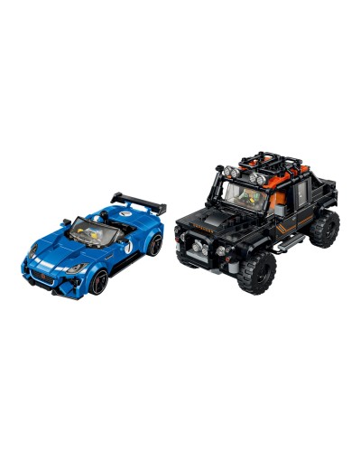 Конструктор «Jaguar Project 7 та Land Rover Defender» на 740 деталей, у коробці 35х9х19 см, ТМ Lego