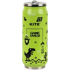 Термокружка «Game over» 500 мл з трубочкою, ТМ Kite