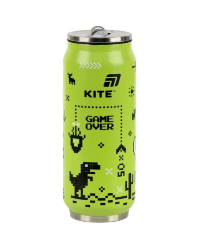 Термокружка «Game over» 500 мл з трубочкою, ТМ Kite