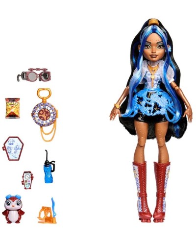 Лялька «Ребекка. Монстро-класика.Monster High» 27 см з аксесуарами, у коробці 33х24 см